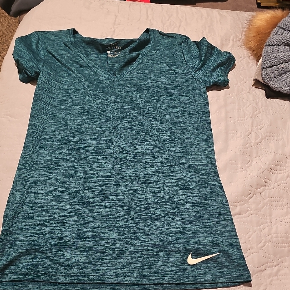 Nike Blue Heather V-Neck T-Shirt